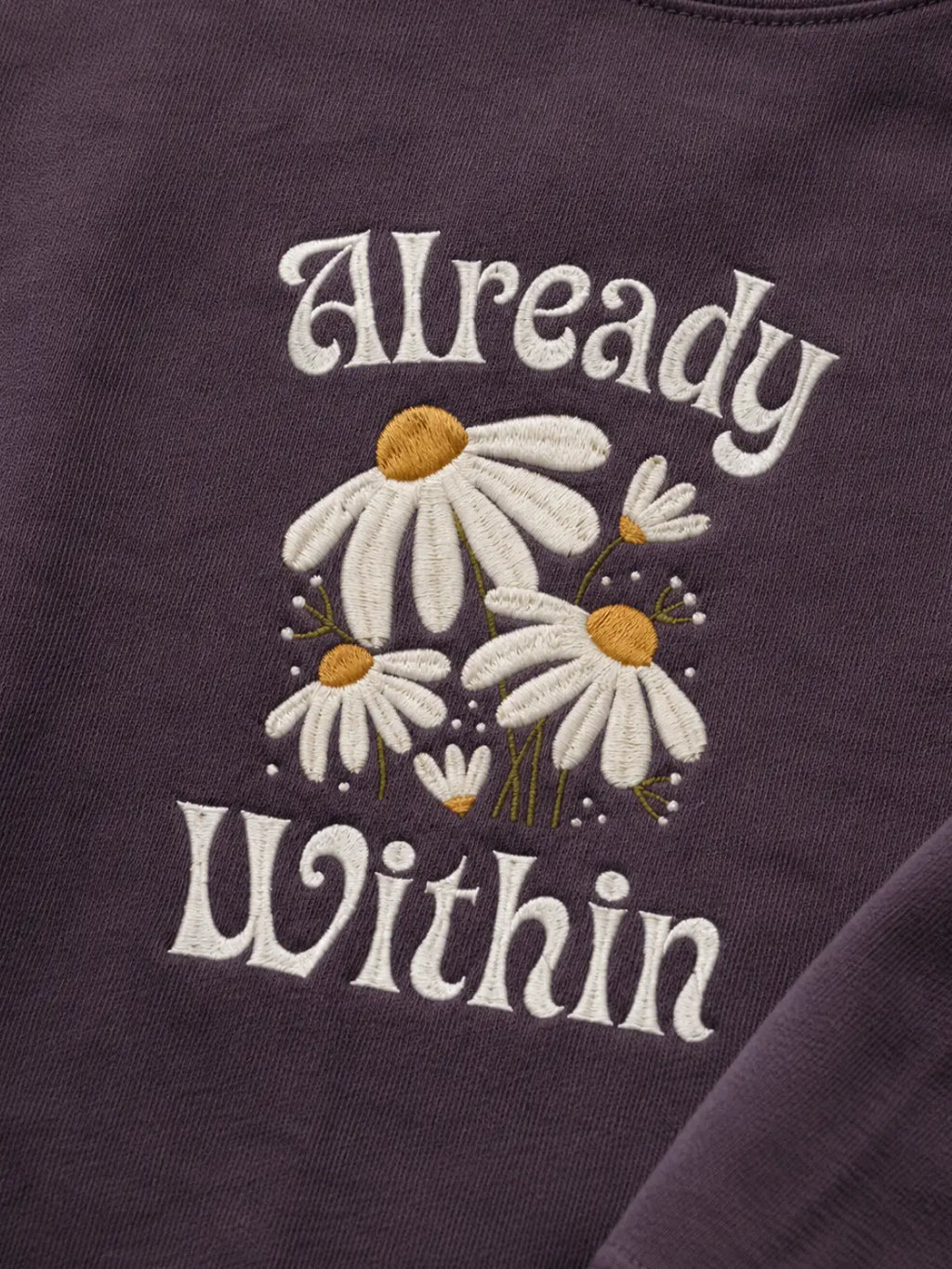 Already Within - Embroidery Oversized Tee - Deep Lavender