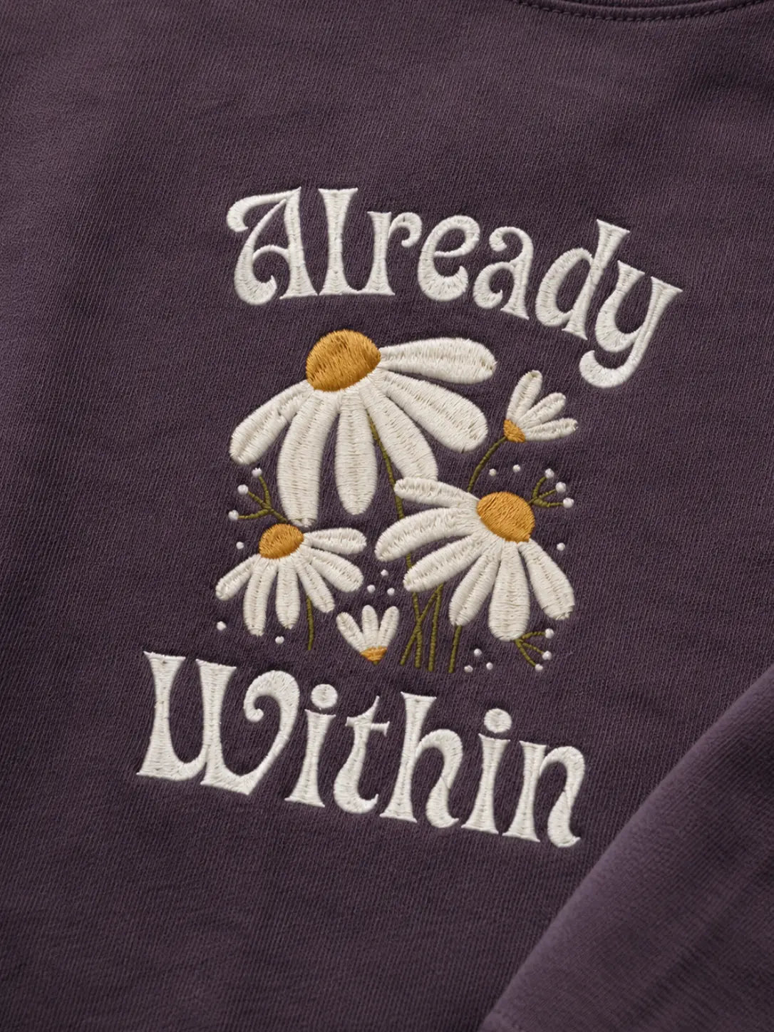 Already Within - Embroidery Oversized Tee - Deep Lavender