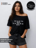 The Trust - Embroidery Oversize T-Shirt - Deep Black