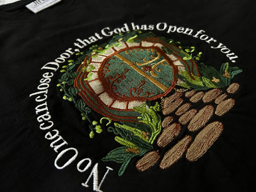 The Faith Door - Embroidered Oversized T-Shirt