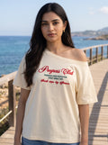 Oversized Boat-neck T-Shirt for woman: Progress Club