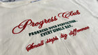 Oversized Boat-neck T-Shirt for woman: Progress Club