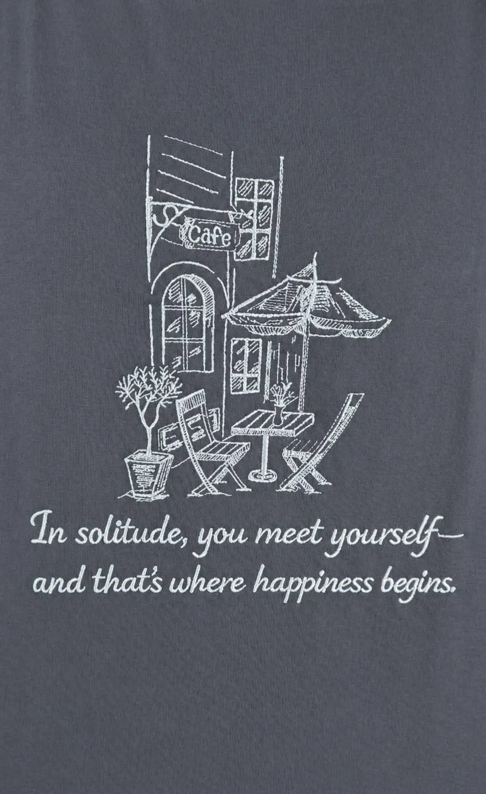 Solitude Café - Happiness Begins - Oversized T-Shirt