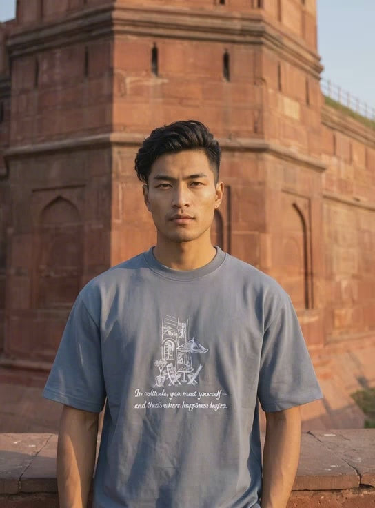 Oversized Unisex T-Shirt: Solitude Café