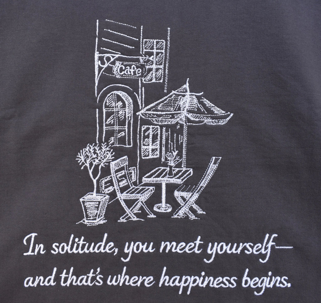 Oversized Unisex T-Shirt: Solitude Café