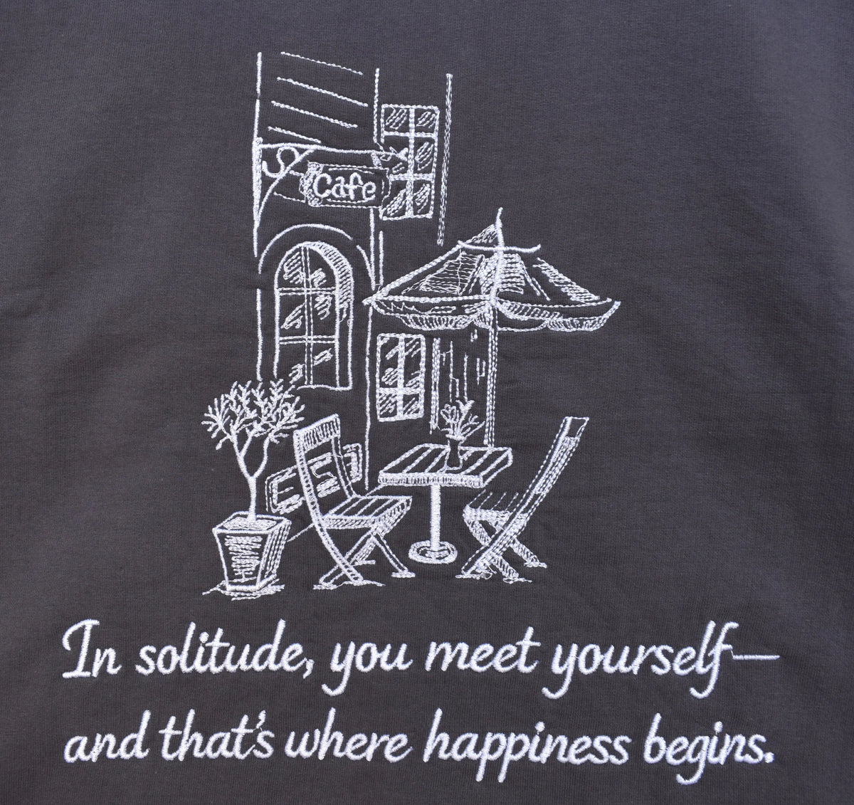Oversized Unisex T-Shirt: Solitude Café