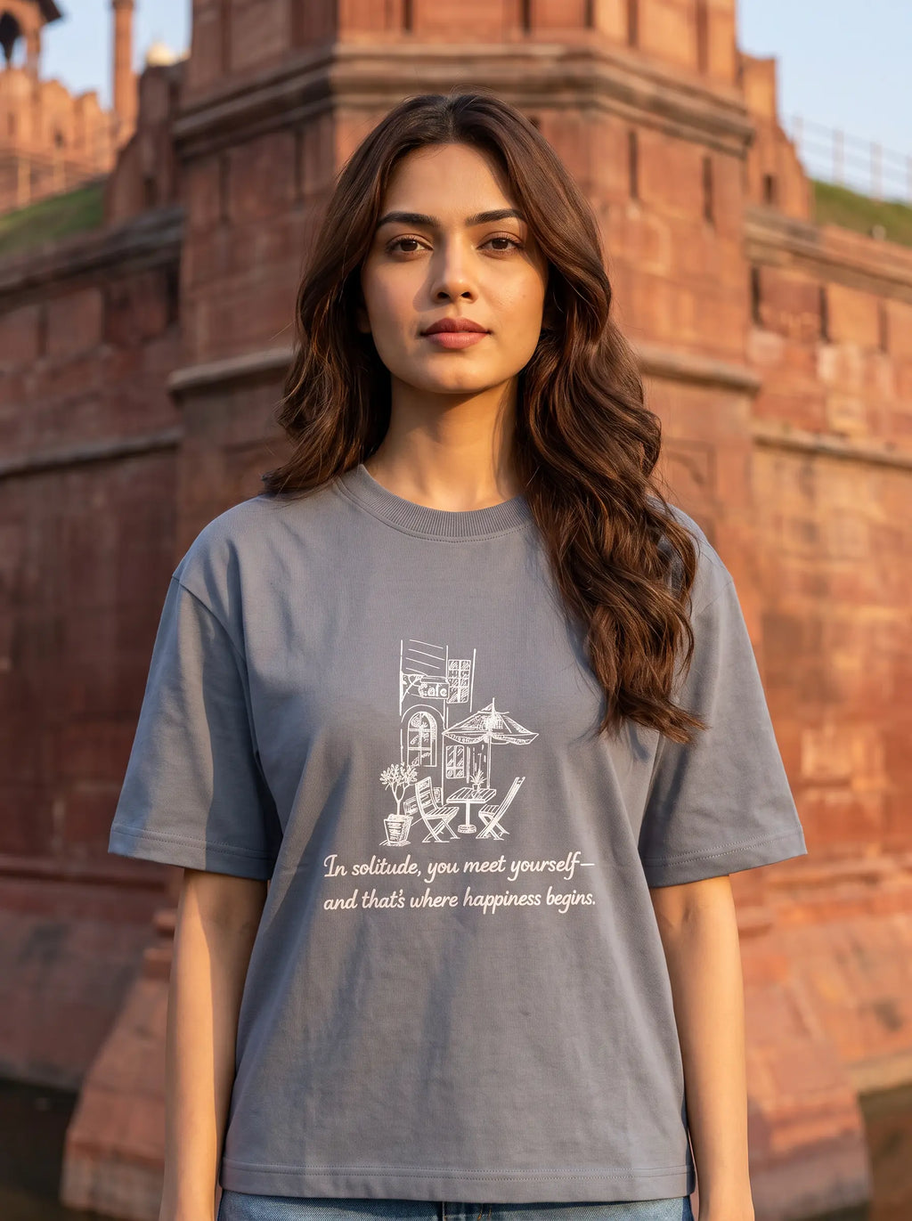 Oversized Unisex T-Shirt: Solitude Café